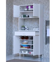 Eliusta Lora Beyaz Dolap 75 cm Genişliği ve 173 cm Yüksekliği İle Dikey Depolama Ünitesi 75x173x32,5 cm