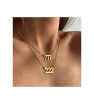 Melek Şans Uğurlu Sayılar(777)-(222)(111)(333)(444)(555)(666)(888)(999) 925 Ayar Gümüş Kolye