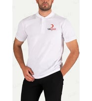 Firmalara Özel Logo Baskılı 1. Kalite Beyaz Polo Yaka Tişört, logolu tişört, tişört baskı, yakalı tişört baskı, beyaz tişört baskı