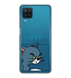 Samsung Galaxy M22 Uyumlu Tom ve Jerry Tasarımlı Şeffaf Telefon Kılıfı