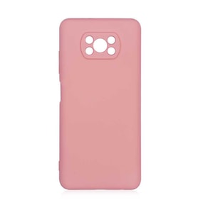Xiaomi Poco X3 Kılıf Orj Lansman Serisi Pürüzsüz Esnek Kadife İç Kısım (Açık Pembe)
