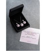 925 Ayar Gümüş Lotus Kolye Küpe Set