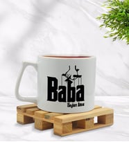 BK Gift Kişiye Özel Baba Godfather Tasarımlı Middle Beyaz Kupa Bardak Model 5