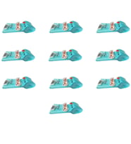 Plastik Turkuaz Renk Kaşık - Parti Davet Piknik Çorba Yemek Kaşığı - 18 Cm. - 25 Adetlik 10 Paket