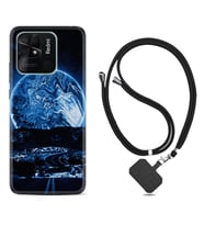 Xiaomi Redmi Note 7 8 9 Pro 10 2022 10 Pro 10S Kılıf Boyun Askılı Silikon Mavi Gece 1605