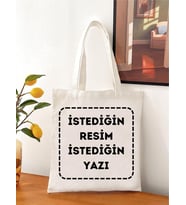 Kişiye Özel Bez Çanta - Resimli Bez Çanta - İsim Yazdırılabilir Bez Çanta
