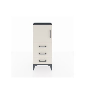 Arges Komodin 2 Raflı 3 Çekmeceli Tek Kapaklı 44x30x106 Antrasit-Aytaşı