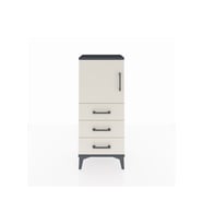 Arges Komodin 2 Raflı 3 Çekmeceli Tek Kapaklı 44x30x106 Antrasit-Aytaşı
