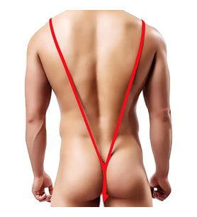 Fantezi Lastikli Kırmızı Erkek String - Tanga BC4615