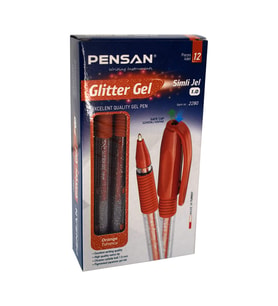 Pensan Glitter Gel Simli Jel Kalem 12 Adet