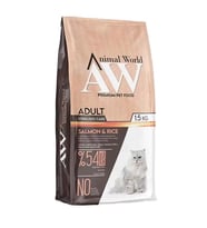 Animal World Somon Etli Kısırlaştırılmış Kedi Maması 1,5 Kg