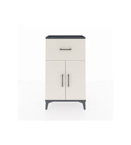 Arges Komodin Tek Raflı Tek Çekmeceli 2 Kapaklı 60x30x106 Antrasit-Aytaşı