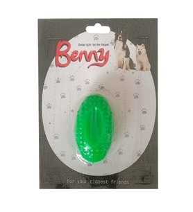 Benny Köpek Oyuncağı Sert Elips Top 8 x 4.5 cm Yeşil