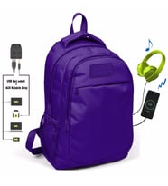 Coral High Mor İlk ve Ortaokul Sırt Çantası - USB ve AUX Çıkışlı