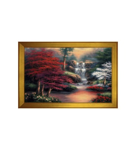 Manzara Temalı Kanvas Tablo 80 x 110 cm Gold Çerçeve