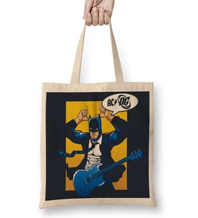 Ac Dc Rock Gitar Batman Bez Çanta Uzun Saplı