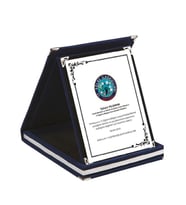 Kişiye Özel Plaket - Kişiye Özel Kadife Plaket - Lacivert Plaket - Büyük Boy Plaket ( 16 X 21 )