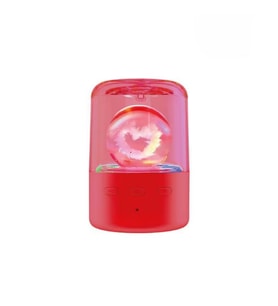 Çeşithane D73 Mini RGB Bluetooth Hoparlör TF Kart Destekli Kablosuz-Kırmızı