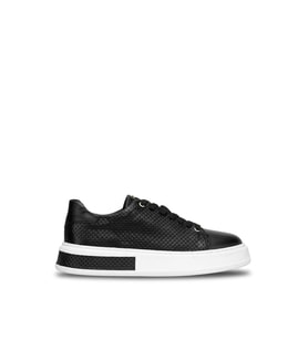John Richardo 24408 Erkek Hakiki Deri Klasik Sneaker Siyah