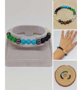 Aslan Burcu Doğal Taş 8mm Unisex Bileklik (55742)