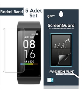GOR Xiaomi Mi Band 5-4 Akıllı Bileklik Ekran Koruyucu 5 ADET SET-(5775) - SSSSSS8368-6440
