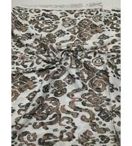 DESENLİ İPEK SATEN KUMAŞ (Çam Yeşili)