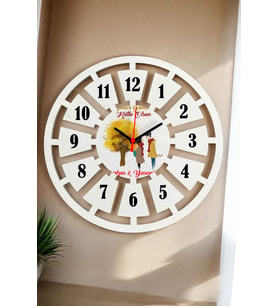 En Güzel Sevgili Hediyesi Duvar Saati 40cm 007 (Beyaz)