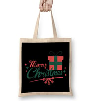 Yılbaşı Yeni Yıl Konseptli Merry Christmas 017 Bez Çanta Uzun Saplı