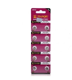 TIANQIU AG2 LR726/396 Alkalin 10'lu Düğme Pil (Karışık)