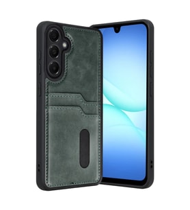 Samsung Galaxy A17 5g Sara Kartvizitli Deri Kılıf - Yeşil