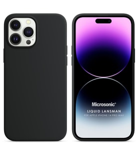 Microsonic Apple iPhone 14 Pro Max Kılıf Liquid Lansman Silikon Siyah