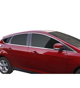 Ford Focus Uyumlu 3 Hatchback Cam Üst Çıtası 16 Parça. Krom 2011-2014