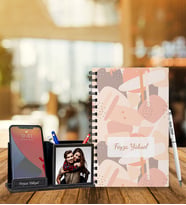 Kişiye Özel Desen Baskılı Ahşap Defter & Roller Kalem & Ahşap Mdf Kalemlik