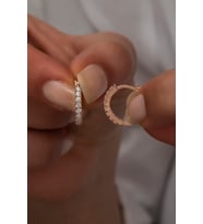 925 Ayar Gümüş 15 mm Zirkon Taşlı Tamtur Küpe