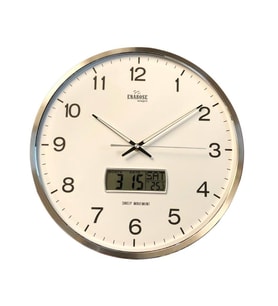 Enarose A523248-1 Duvar Saati – 36 cm Fosforlu ve Bombe Cam