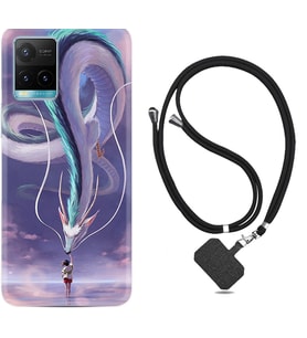 Vivo Y11S Y21S Y20 Y20S Y70 Kılıf Boyun Askılı Silikon Kız ve Ejderha 1742