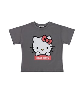 Hello Kitty 6-9 Yaş Tişört - Gri