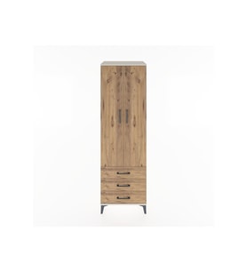 Hyperion Dolap 4 Raflı 3 Çekmeceli 2 Kapaklı 60x44x195 Aytaşı-Çam