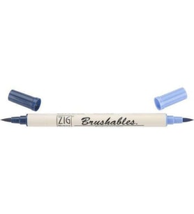 Zig Brushables 2 Renk Tonu Fırça Uçlu Marker Kalem 035 Navy 