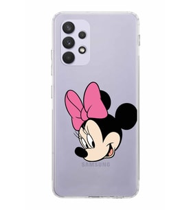 Samsung Galaxy A53  Kamera Korumalı  Kapak Minnie Mouse Tasarımlı  Şeffaf Kılıf
