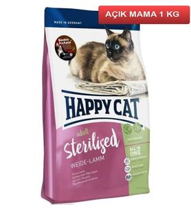 Happy Cat Sterilised Kuzu Etli Kısır Kedi Maması 1 Kg AÇIK