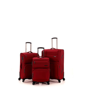Mçs Lüx Kumaş Valiz Seti V117 (Bordo)