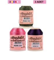 3 Adet Altınbaşak Oya ve Dantel İpi 20 gr - Royaleks - No: 338 - 062 - 1004