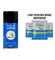 1 KUTU VİGA 150000 GECİKTİRİCİ SPREY + 3 ADET VİGA 150000 GECİKTİRİCİ MENDİL HEDİYELİ -%100 ORJİNAL