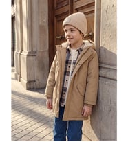 LCW Kids Bej Kapüşonu Erkek Çocuk Mont