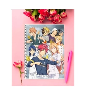 Food Wars Shokugeki No Soma Anime Defter 1 Adet Özel Tasarım A4 Boyutu 21*29 Cm Telli Kareli