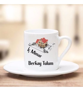 İç Mimar Türk Kahve Fincanı (Beyaz)