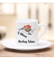İç Mimar Türk Kahve Fincanı (Beyaz)