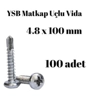 Yıldız Silindir Başlı 4.8x100 YSB Matkap Uçlu Akıllı Vida 100Adet
