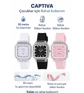 Captiva Analog Rakamlı 30 Mt Suya Dayanıklı Spor Çocuk Kol Saati YN2026.M09 (Mavi)